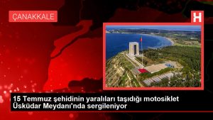 15 Temmuz şehidinin yaralıları taşıdığı motosiklet Üsküdar Meydanı’nda sergileniyor