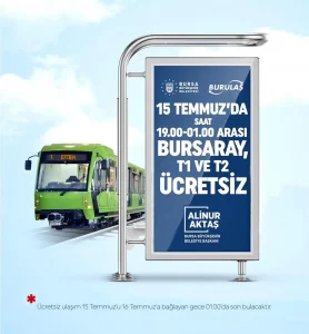 15 Temmuz’da metro fiyatsız