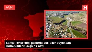 Bahçelievler’deki pazarda besiciler büyükbaş kurbanlıkların birçoklarını sattı