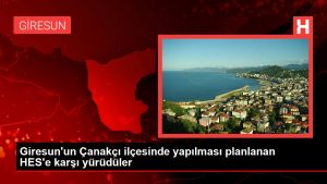 Giresun’un Çanakçı ilçesinde yapılması planlanan HES’e karşı yürüdüler