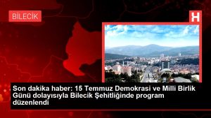 Son dakika haber: 15 Temmuz Demokrasi ve Ulusal Birlik Günü münasebetiyle Bilecik Şehitliğinde program düzenlendi