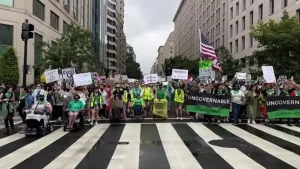 WASHINGTON – Beyaz Saray önünde “kürtajı yasallaştırın” protestosu