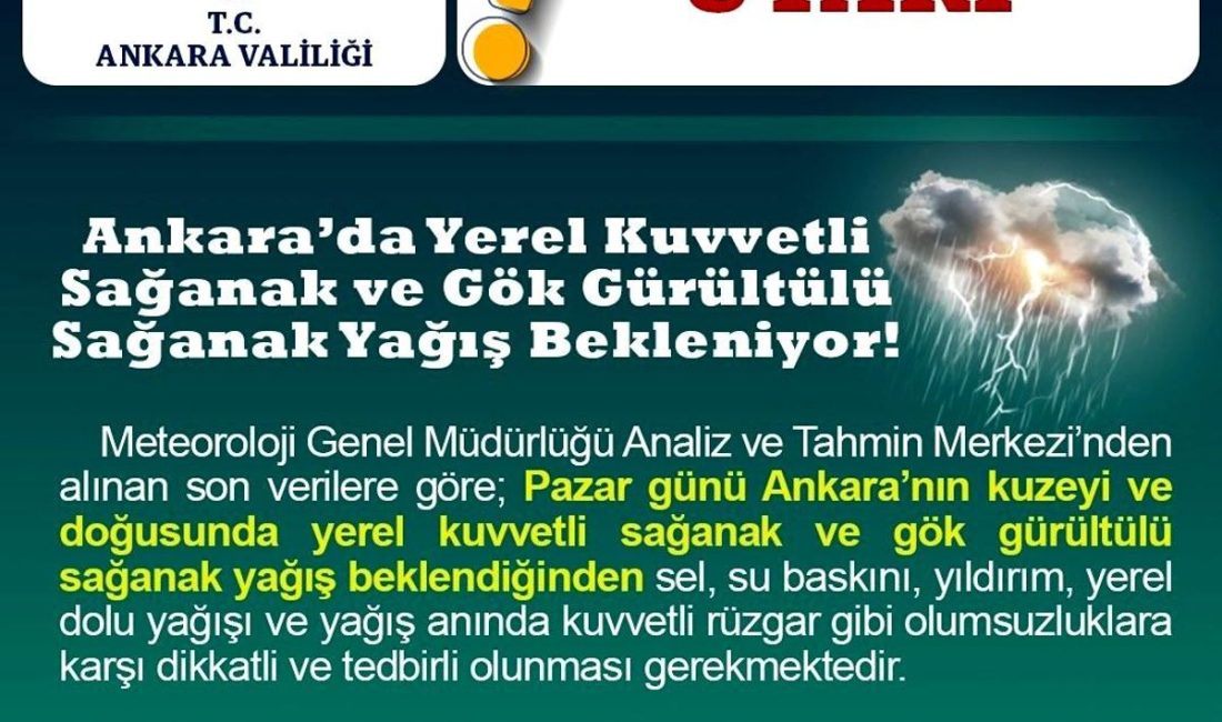 Ankara Valiliği, Pazar günü