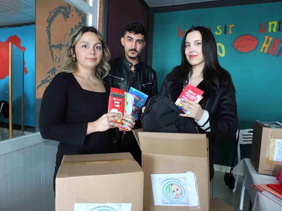 Balıkesir Üniversitesi öğrencileri sarsıntı bölgesindeki öğrencilere yardım gönderdi