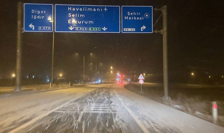 Erzurum, Kars ve Ardahan’ı kar vurdu: Ani yağış, güç anlar yaşattı