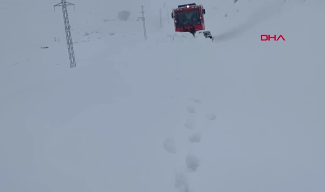 AĞRI'nın Hamur ilçesinde kar