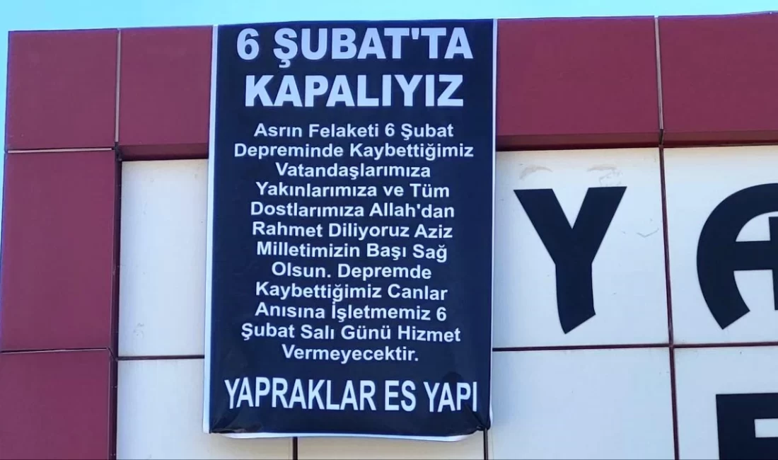 6 Şubat sarsıntılarının yıl