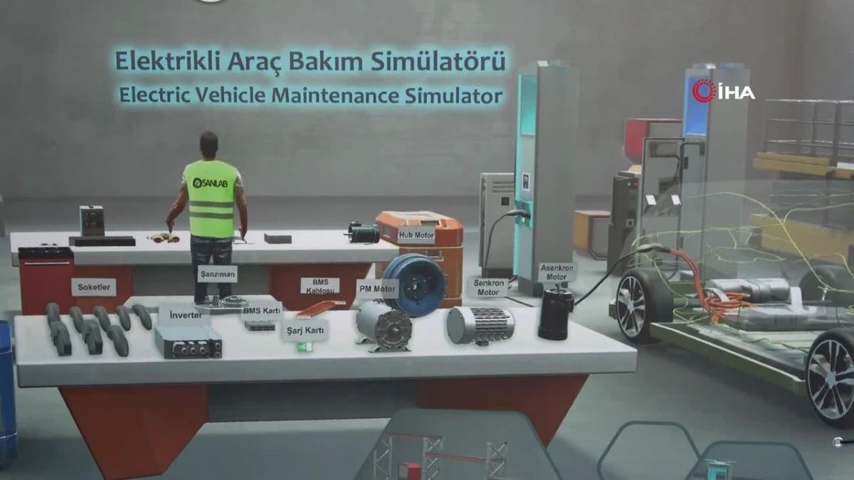 Amasya’da meslek liselilere simülatörlü elektrikli araç bakım eğitimi