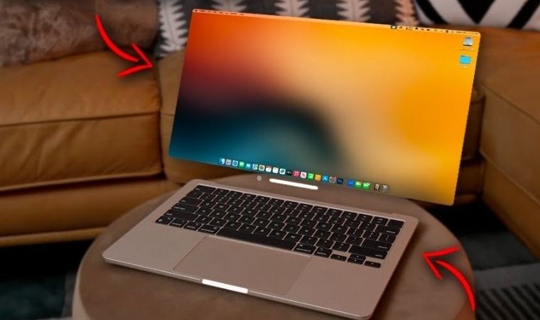 Apple Vision Pro’yu değişik bir biçimde kullanmak; çerçevesiz MacBook!