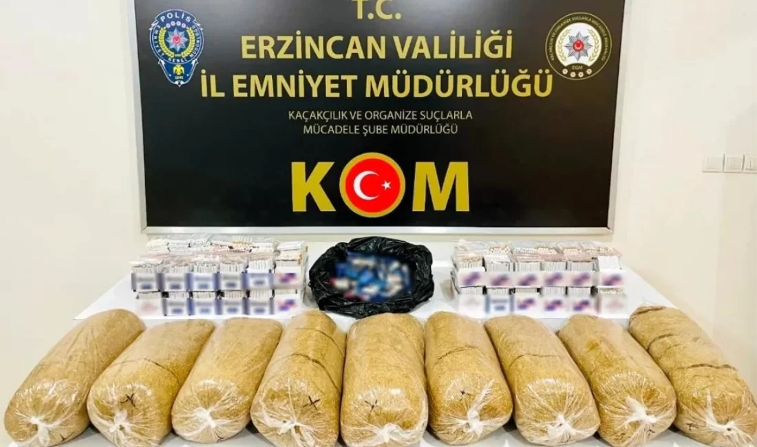 Erzincan'daki kaçak sigara operasyonunda