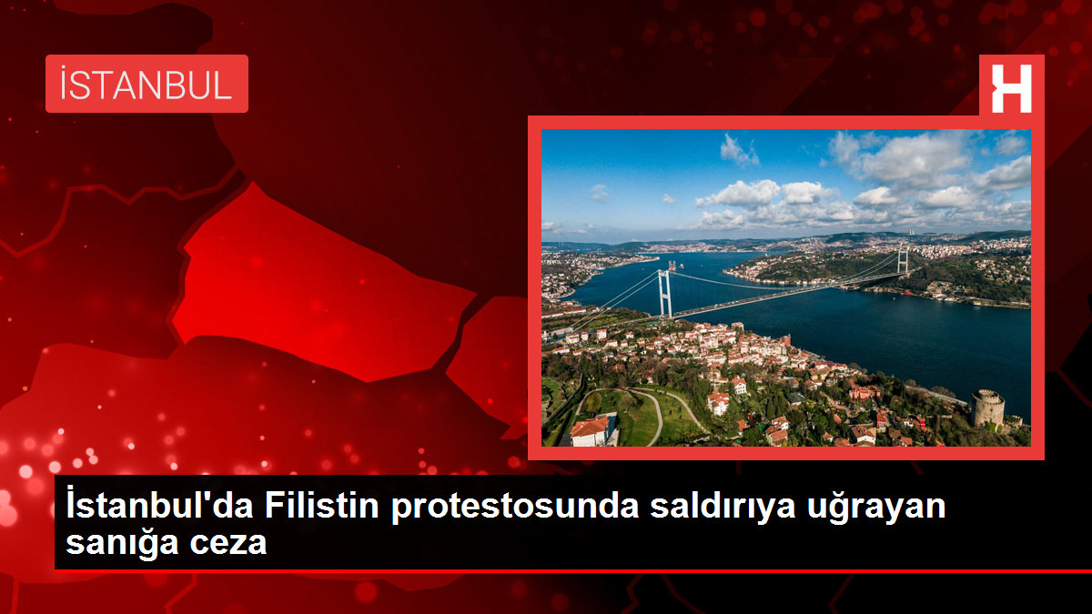 İstanbul’da Filistin protestosunda taarruza uğrayan sanığa ceza