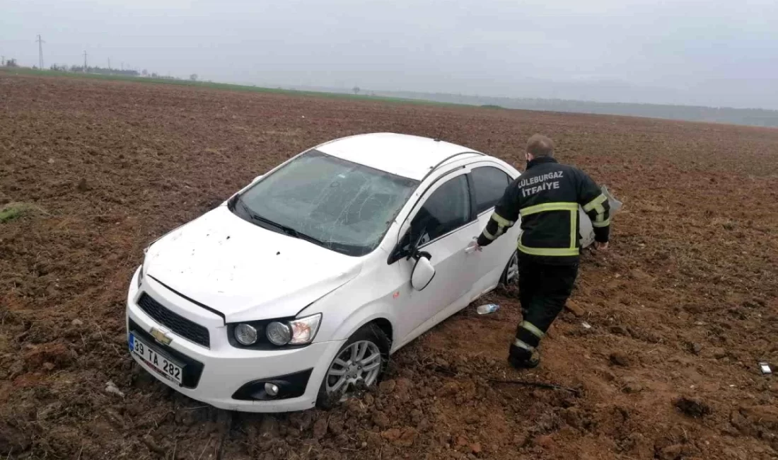 Kırklareli'nin Lüleburgaz ilçesinde araba